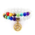Bracelet 7 Chakras Méditation Avec Om Brooklynn,  bracelet 7 chakras guerison