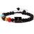 Bracelet Avec 7 Chakras Et Initial Capri,  bracelet 7 chakras oeil de tigre purification