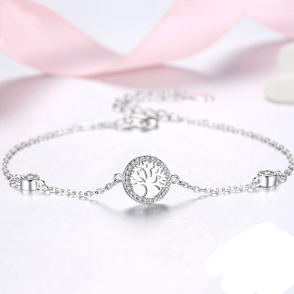 Bracelet Arbre De Vie Argent Femme