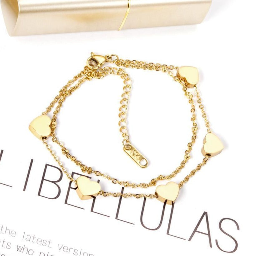 Bracelet Coeur Femme Doré OR