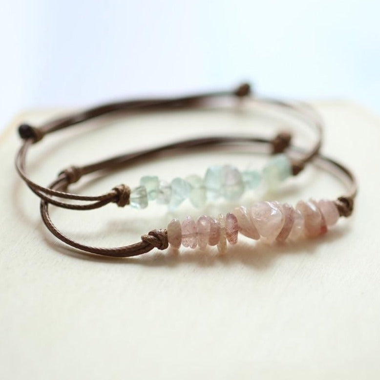 Lithothérapie Bracelet Quartz Rose Amitabha femme