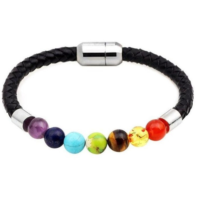 Bracelet 7 Chakras En Œil De Tigre
