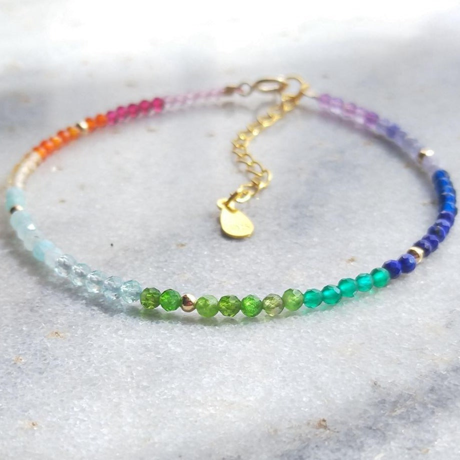 Bracelet 7 Chakras Pour Femme (En Perles)