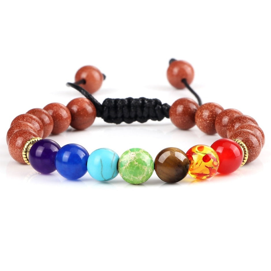 Bracelet Shamballa 7 Chakras En Perles Rayne,  bracelet shamballa 7 chakras