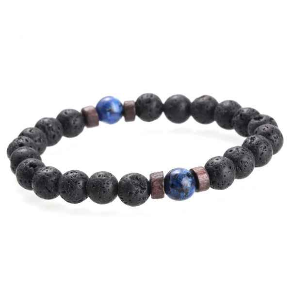 Bracelet Bouddha Pierre De Lave