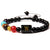 Bracelet Avec 7 Chakras Et Initial Mariah,  bracelet 7 chakras bouddha