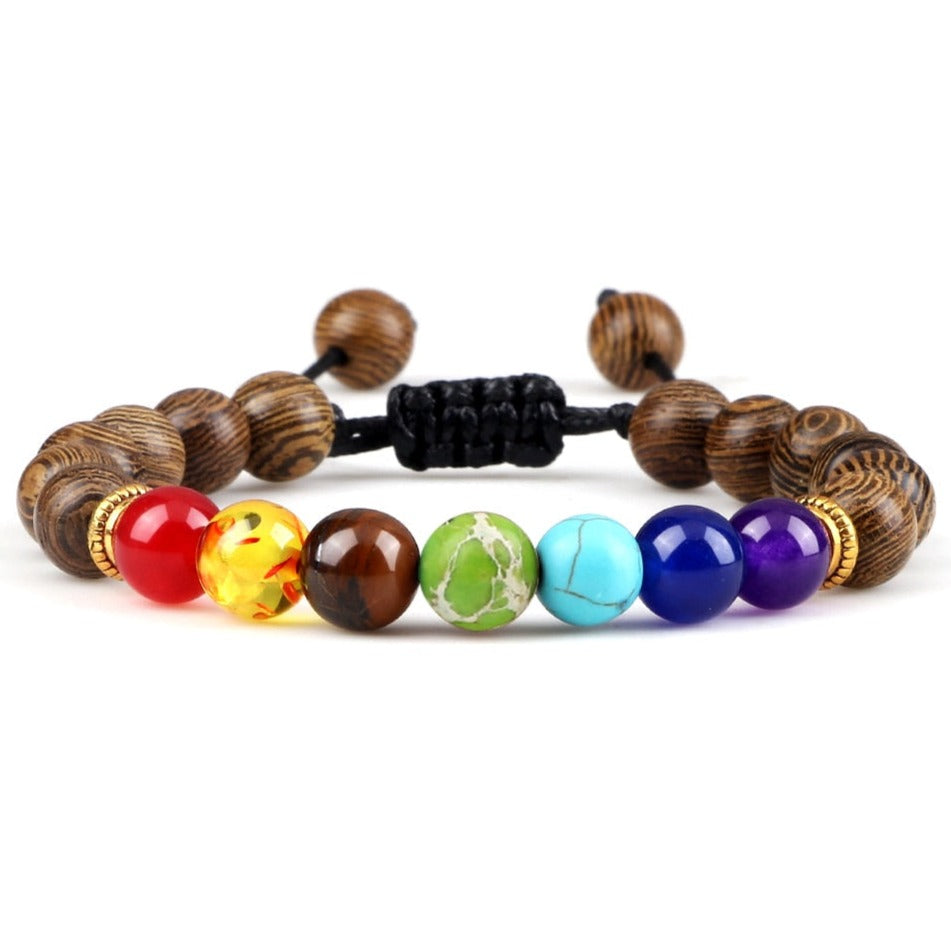 Bracelet Shamballa 7 Chakras En Perles Ariyah,  bracelet 7 chakras authentique
