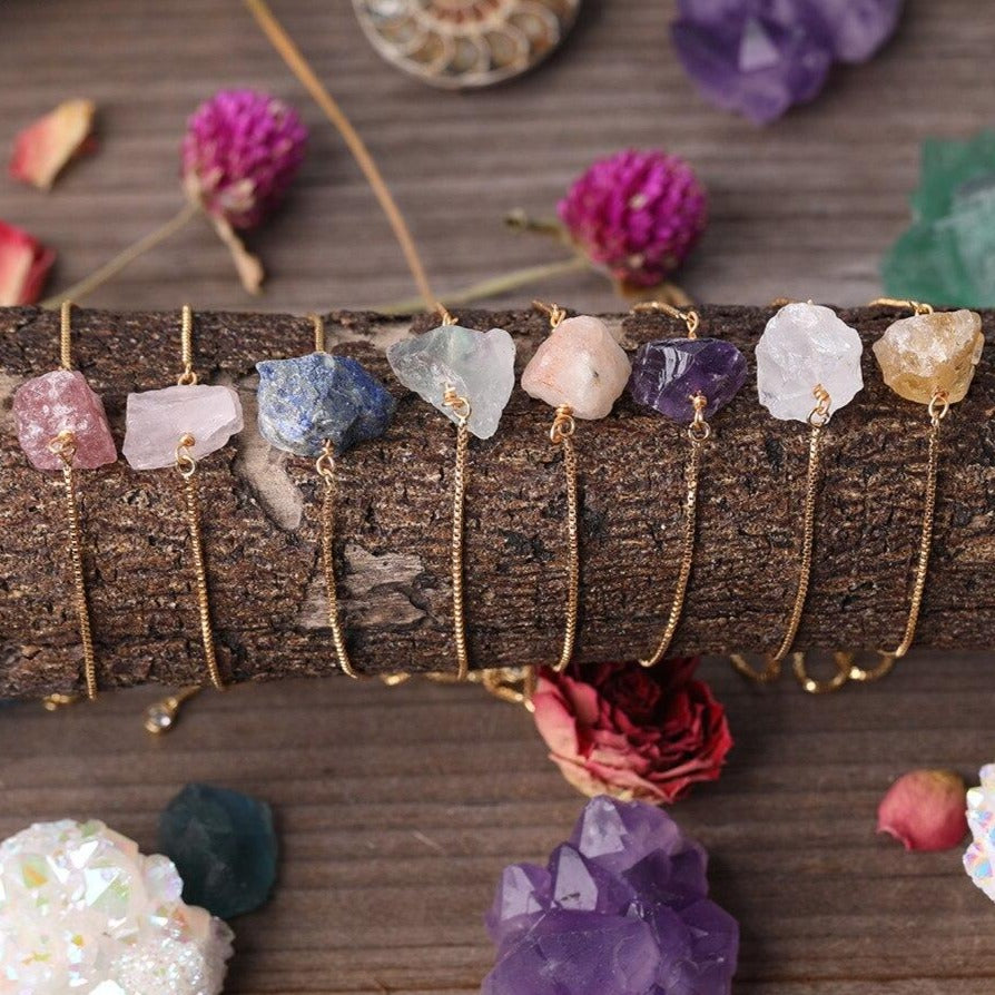 Bracelet Pour Femme En Pierre De Fluorite