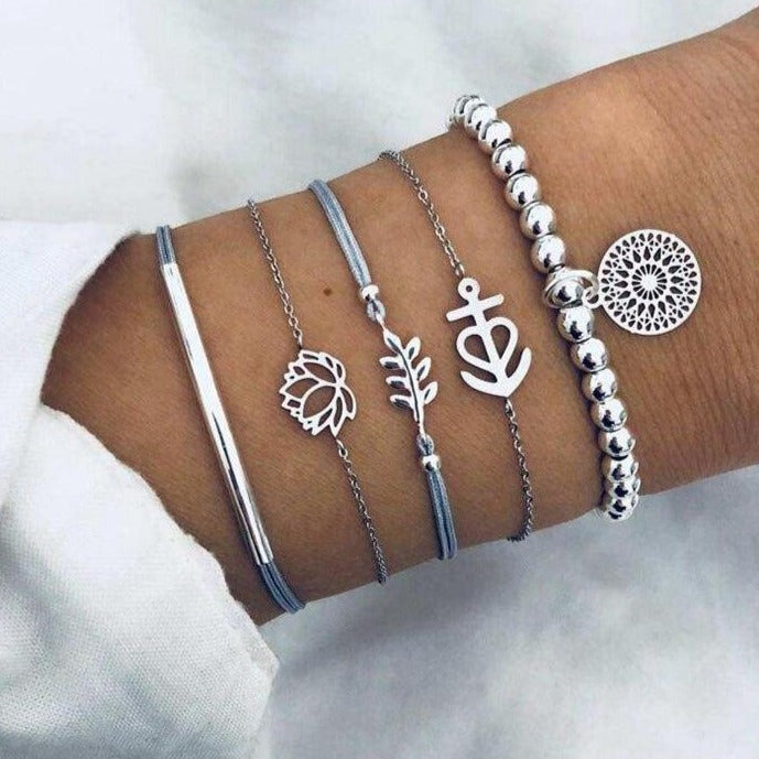 Bracelet Ancre Lotus