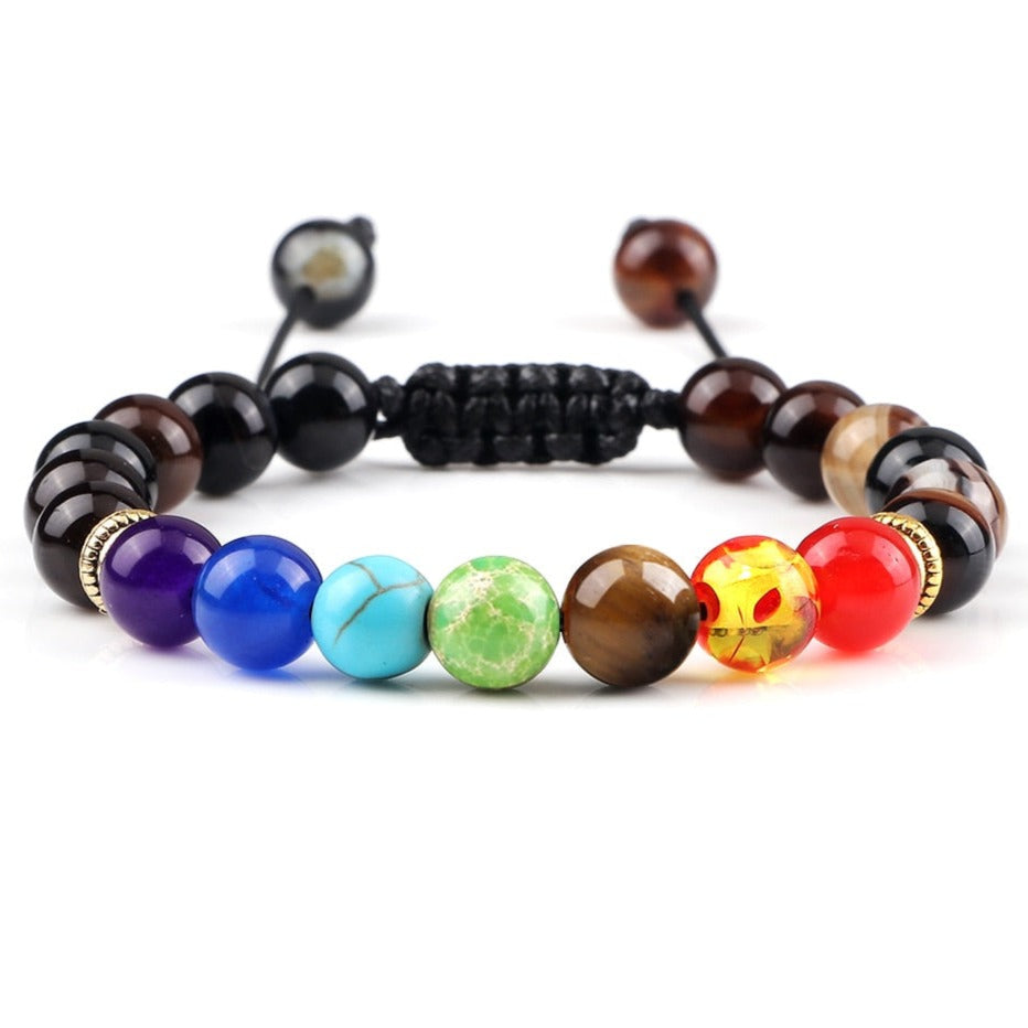 Bracelet Shamballa 7 Chakras En Perles Madeleine,  bracelet 7 chakras howlite
