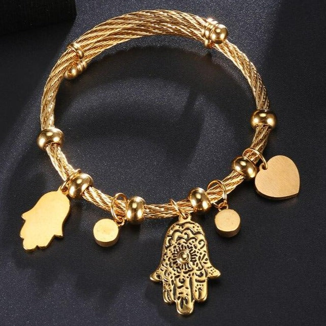 Bracelet Or Avec Main De Fatma