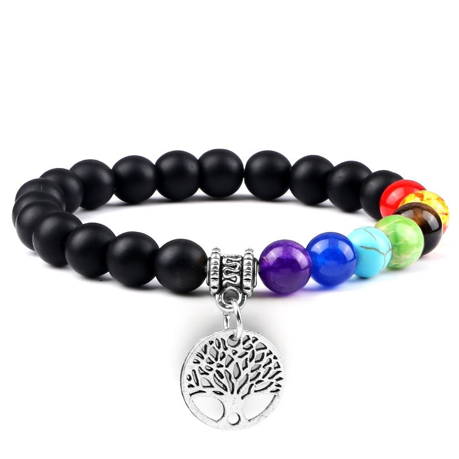 Bracelet 7 Chakras Avec Arbre De Vie Kayleigh,  bracelet shamballa 7 chakras