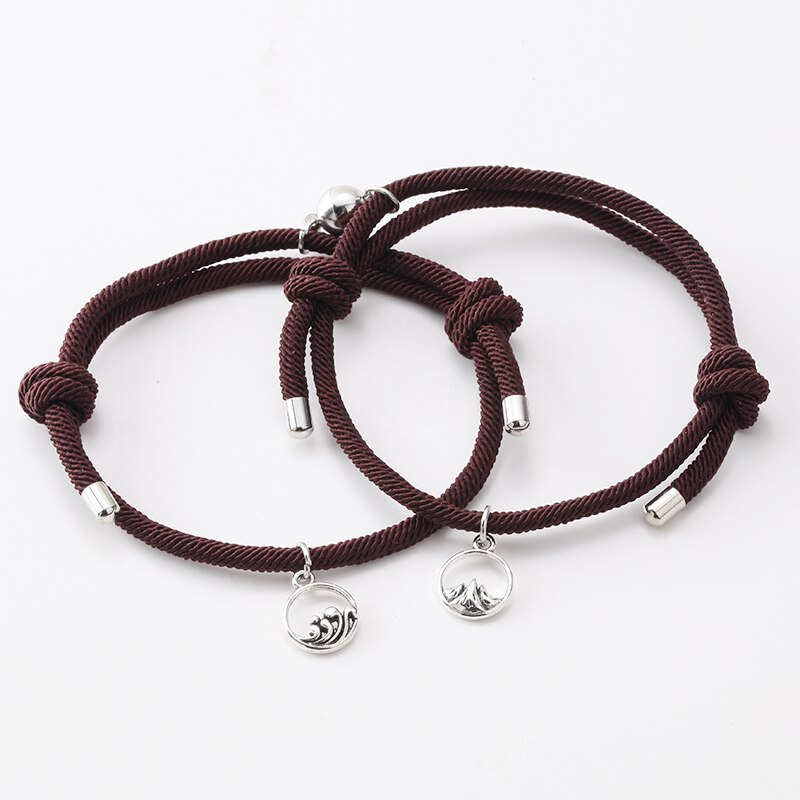Bracelet Couple Cordon marron