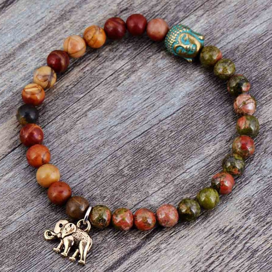 Bracelet Jaspe Unakite