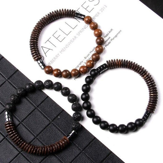 Bracelet Pour Homme En Perles Naturelles