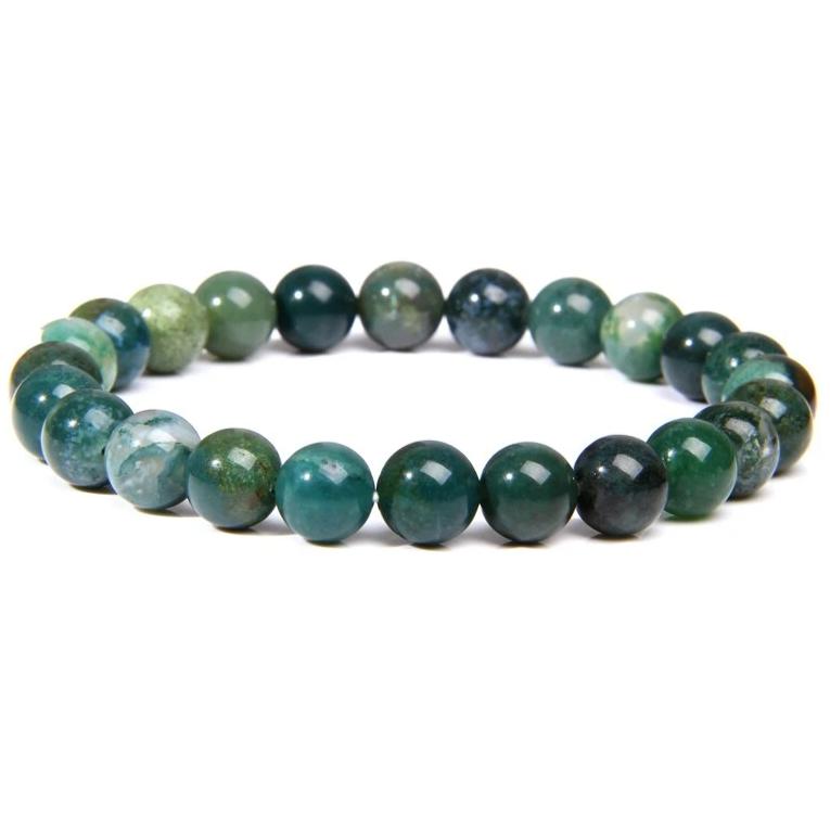 Pierre Agate Mousse En Bracelet