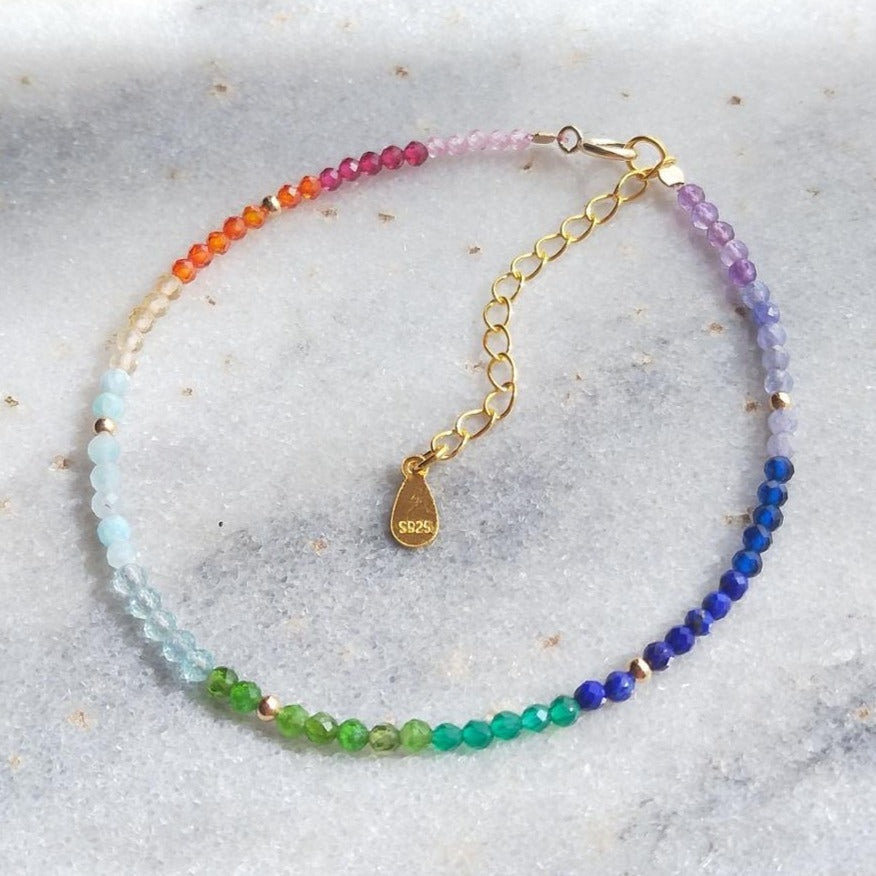 Bracelet 7 Chakras Pour Femme (En Perles)