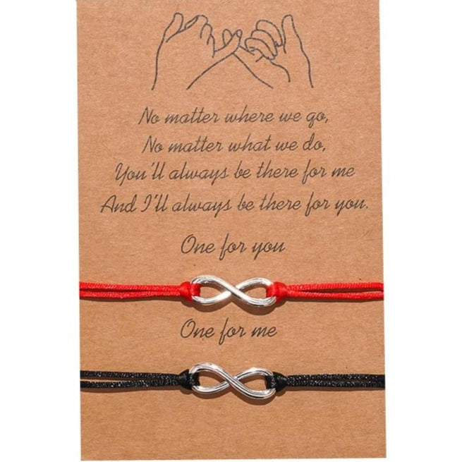 Bracelet Couple Fil Rouge Infini