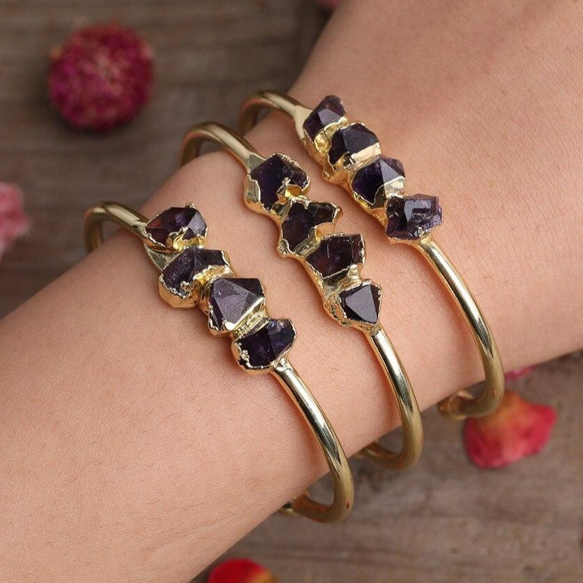 Bracelet Améthyste Or