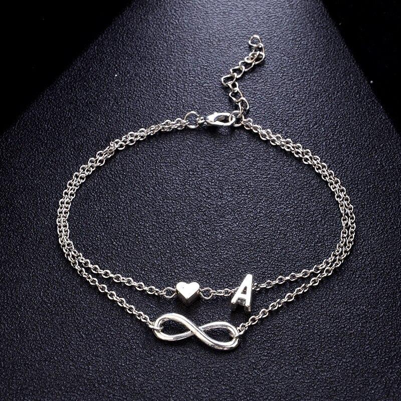 Bracelet Infini Avec Prénom /  bracelet infini femme or blanc