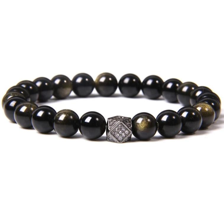 Bracelet Obsidienne Homme