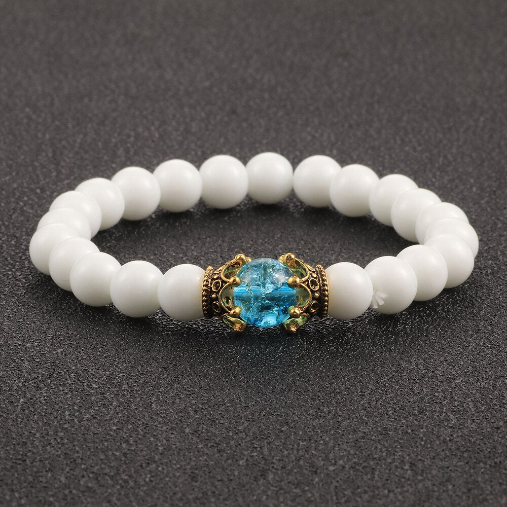 Bracelet En Pierre De Lune (Couronne)