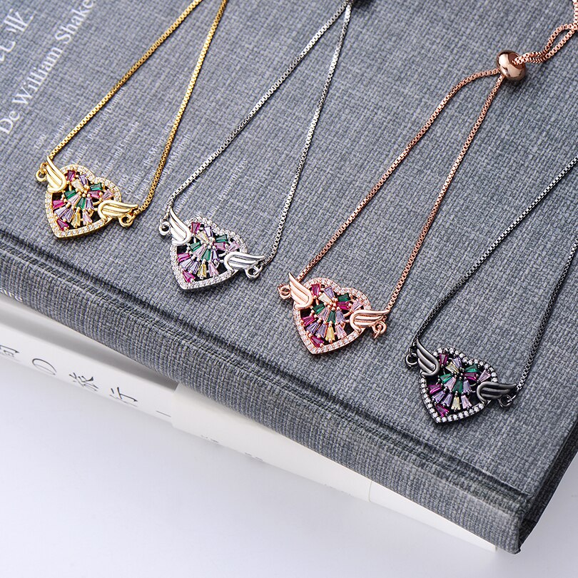 Bracelet Cœur Constance (Pierres incrustées) métal