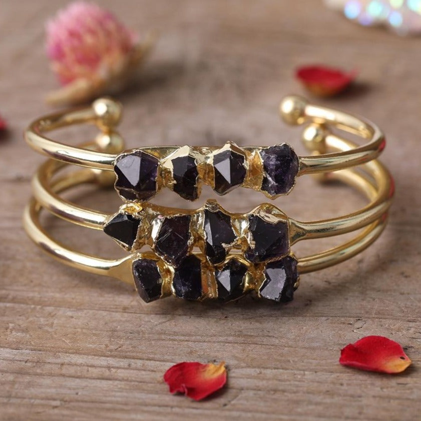 Bracelet Améthyste Or