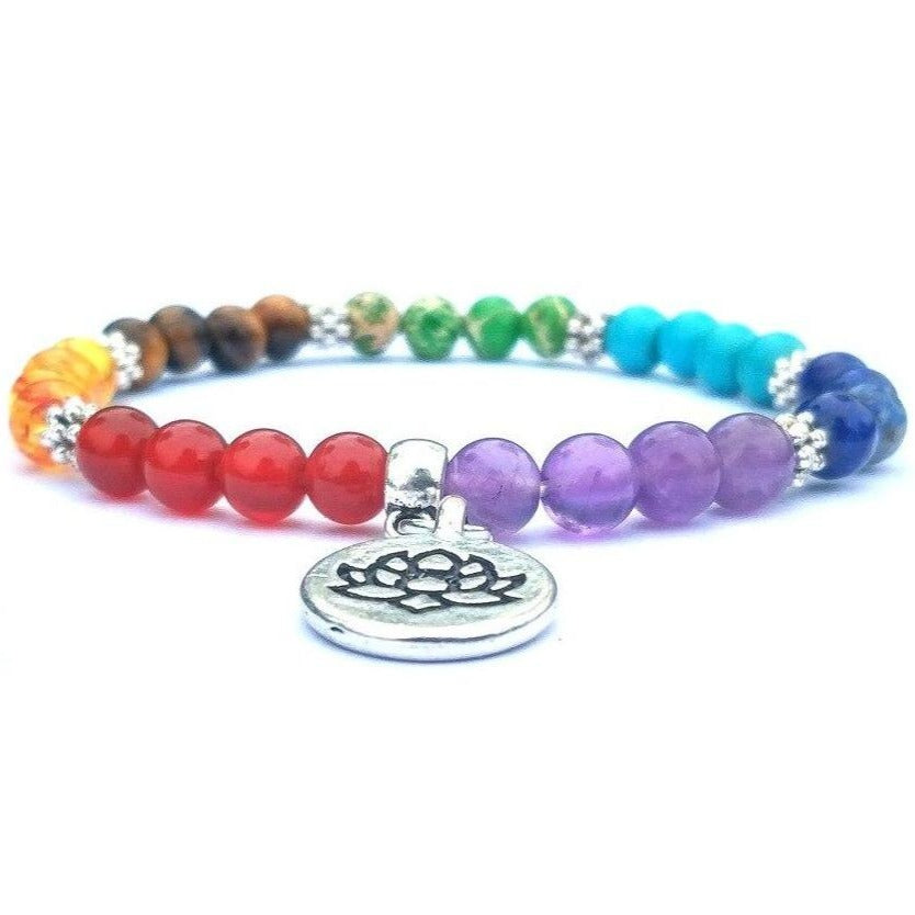 Bracelet Avec 7 Chakras Lotus