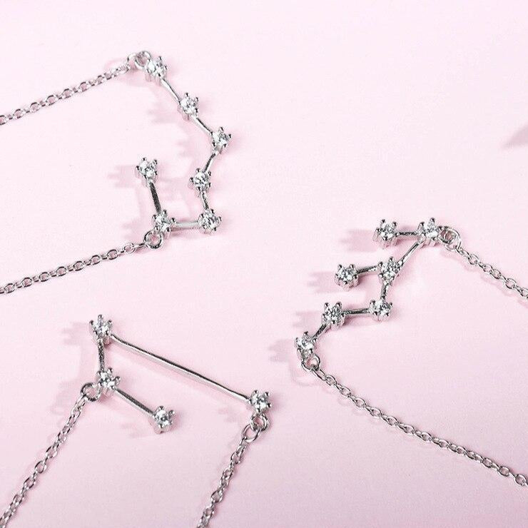 Bracelet Signe Astrologique Constellation Poisson argent