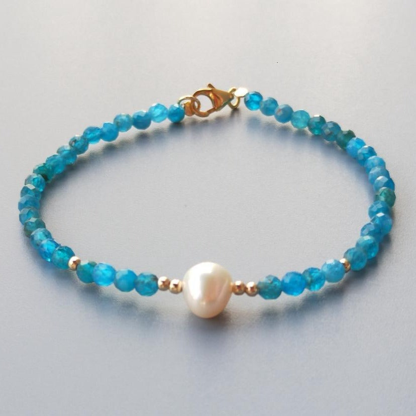 Bracelet Apatite Bleue