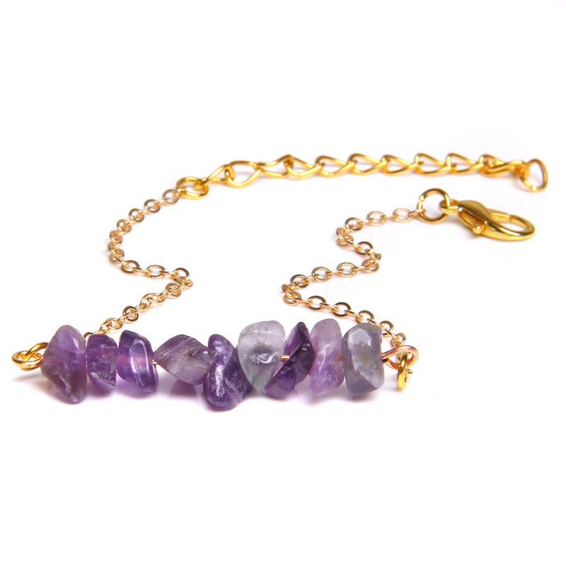 Bracelet Or Améthyste