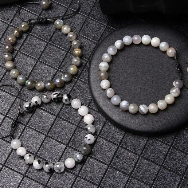 Bracelet Labradorite Grise