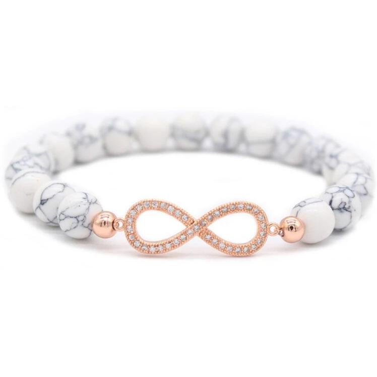 Bracelet Infini Homme Et Femme howlite