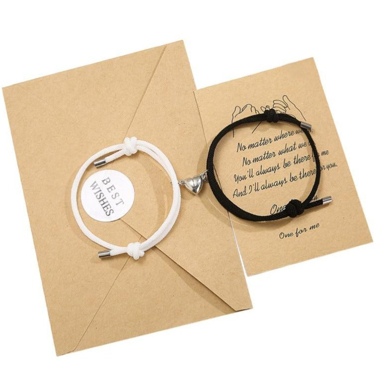 Bracelet Avec Aimant Couple noir et blanc