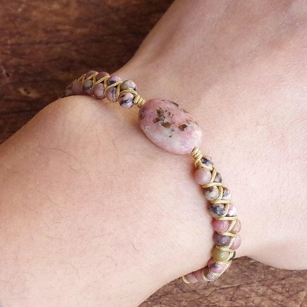 Bracelet Rhodonite pierre