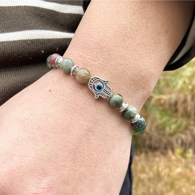 Bracelet Perle Avec Main De Fatma