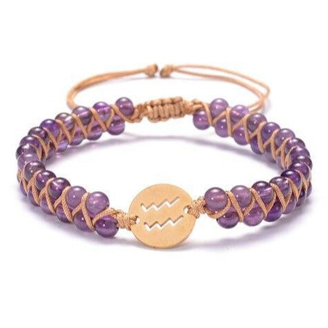 Bracelet Pierre Naturelle Signe Astrologique Verseau