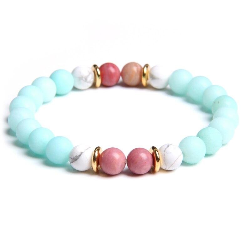 Bracelet En Amazonite Naturelle Perles
