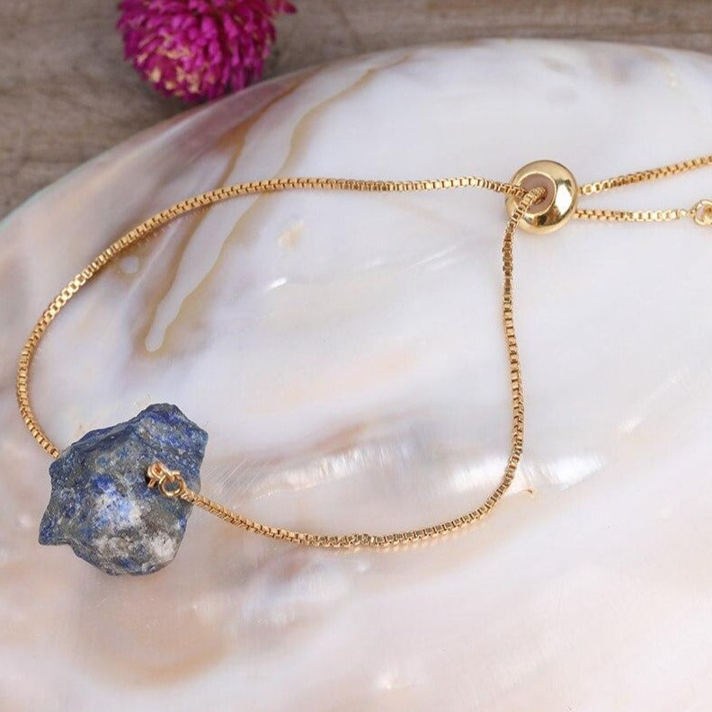 Bracelet Femme En Pierre Lapis Lazuli