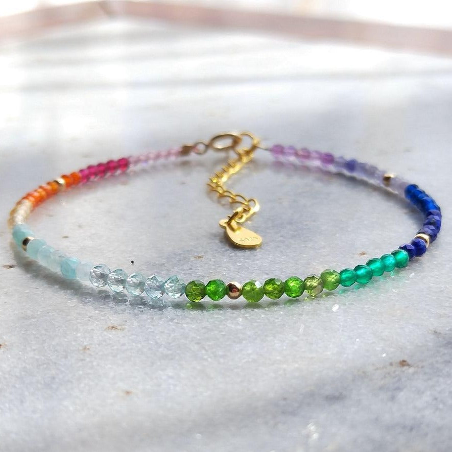 Bracelet 7 Chakras Pour Femme (En Perles)