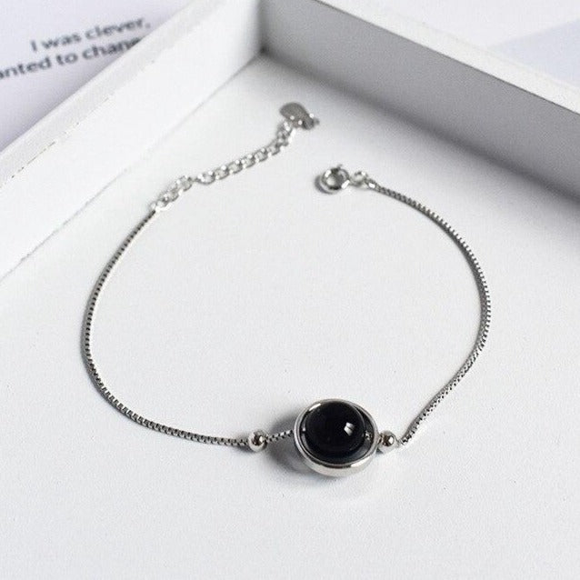 Bracelet En Pierre Naturelle Et Argent 925