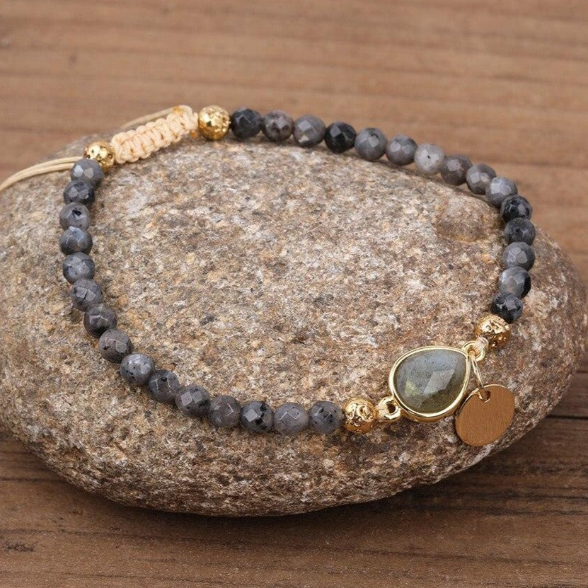 Bracelet Labradorite Grise Naturelle