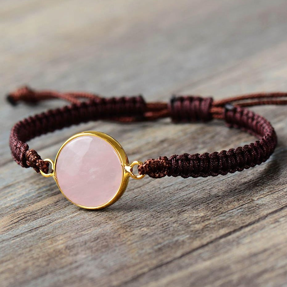 Bracelet En Quartz Rose Véritable