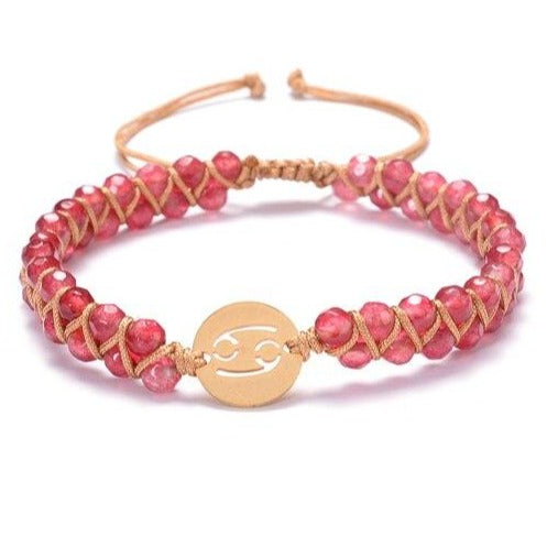 Bracelet Pierre Naturelle Signe Astrologique Cancer