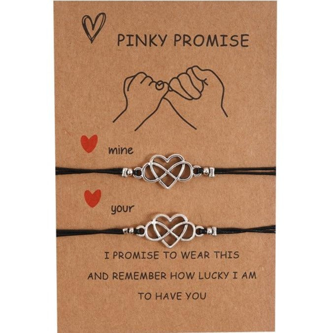 Bracelet Couple Fil Rouge Infini coeur