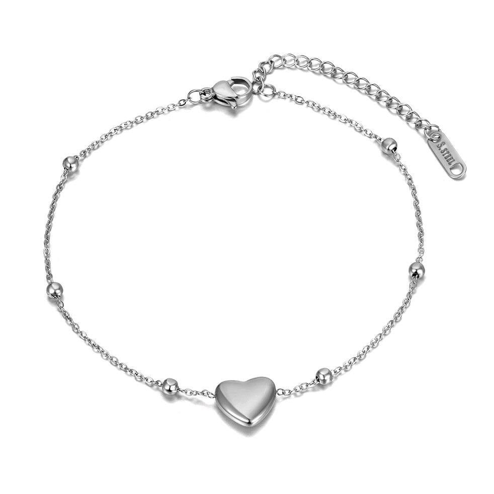Bracelet Cœur En Acier Inoxydable