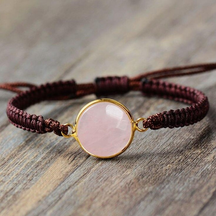 Bracelet En Quartz Rose Véritable