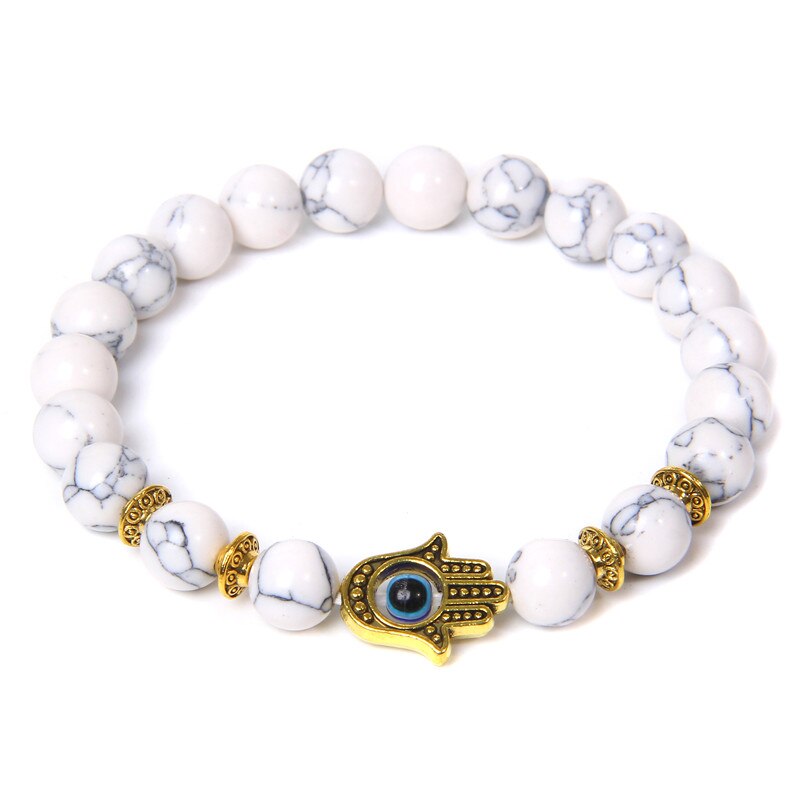 Bracelet Perle Avec Main De Fatma