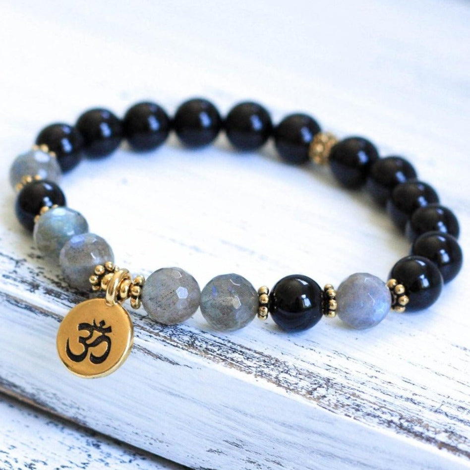 Bracelet Bouddhiste En Tourmaline